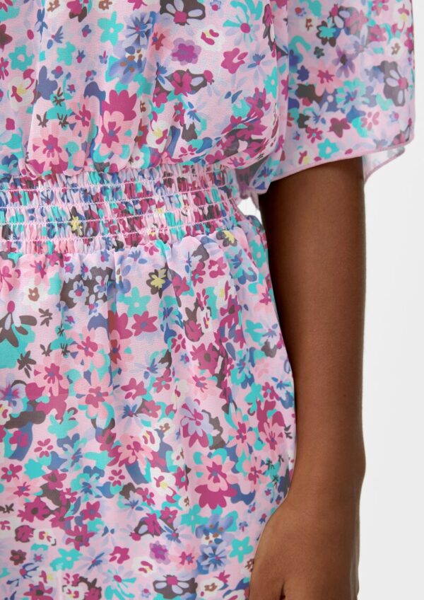 Geblümtes Tunika-Kleid