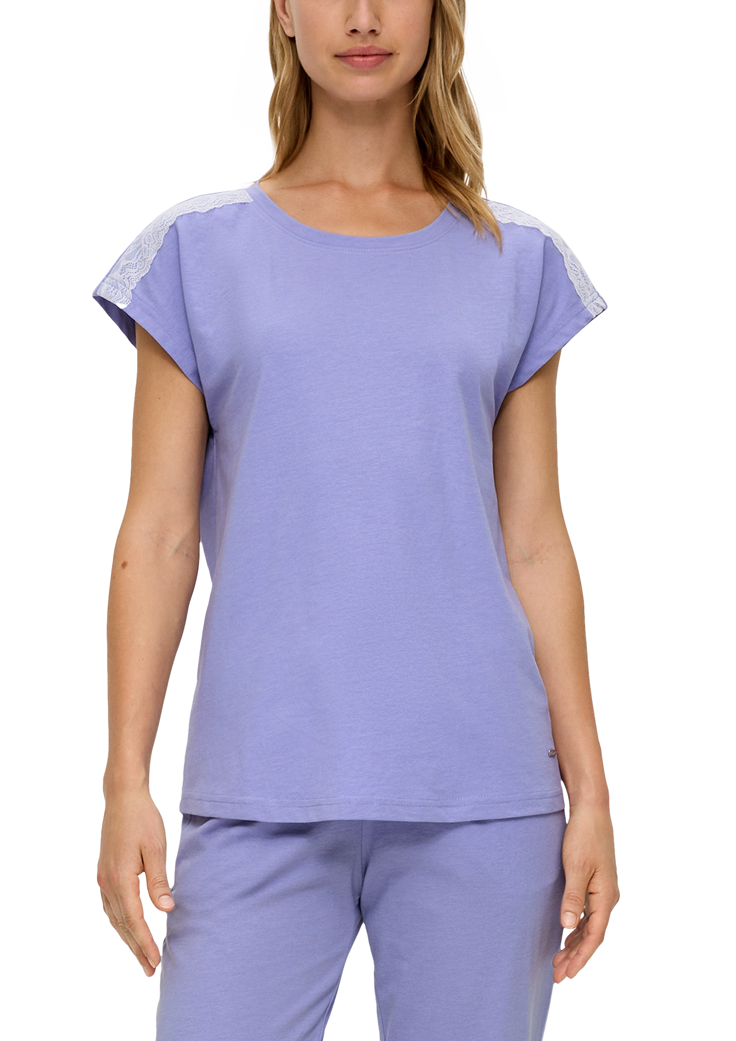 Pyjama-Set mit Spitzen-Detail