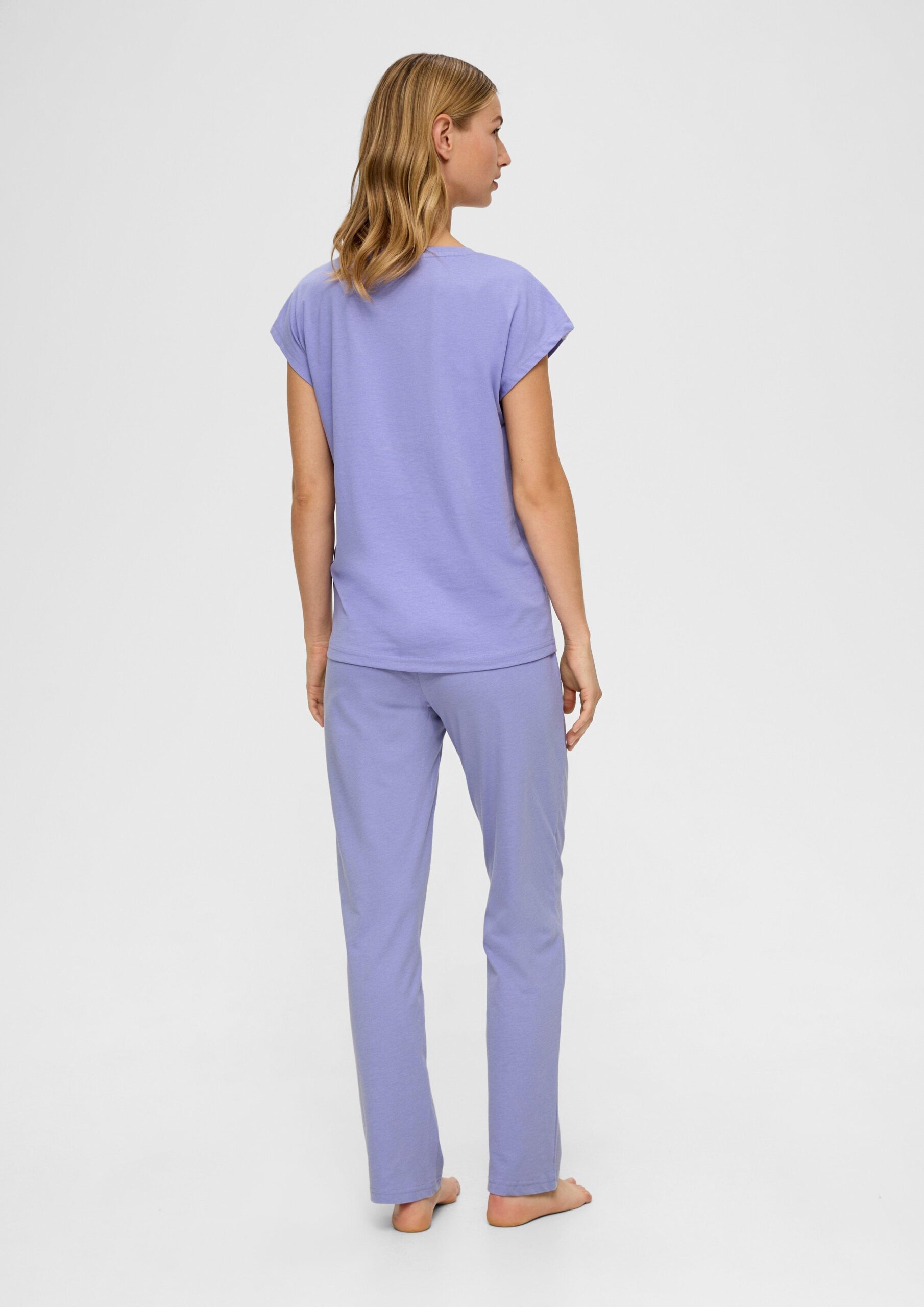 Pyjama-Set mit Spitzen-Detail