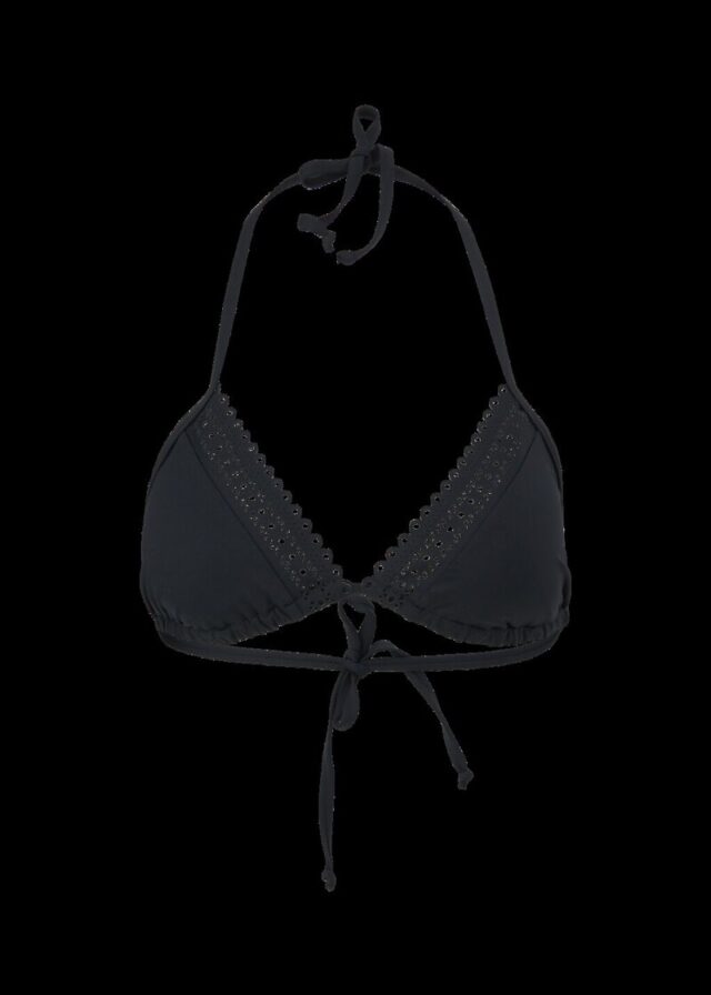 Triangel-Bikini-Top mit Lochstickerei