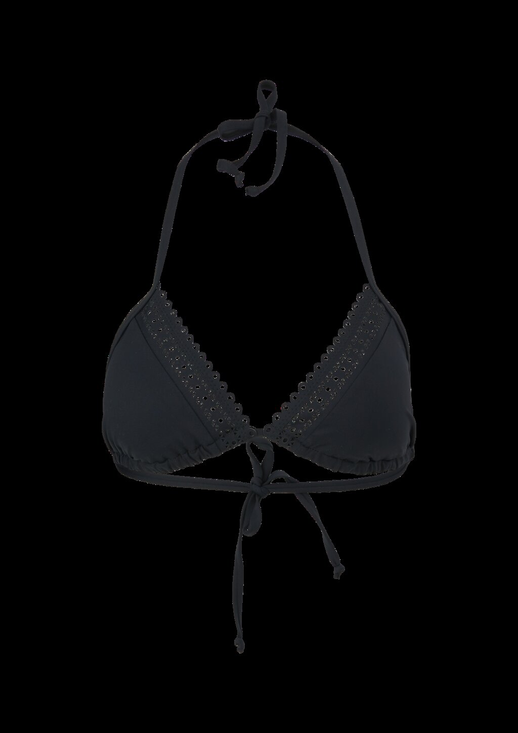 Triangel-Bikini-Top mit Lochstickerei