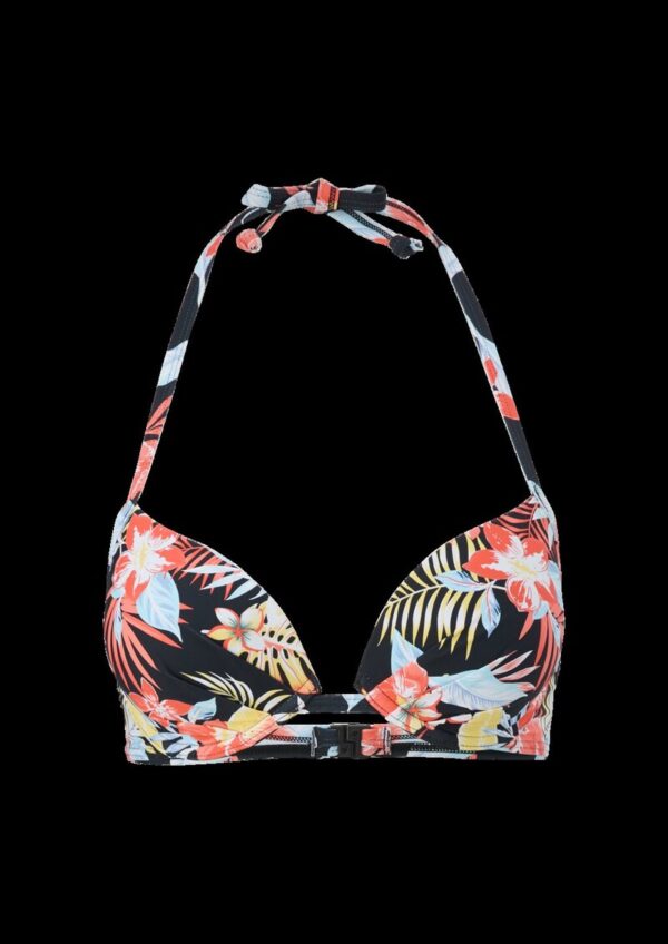 Push up-Bikinitop mit Blumenmuster
