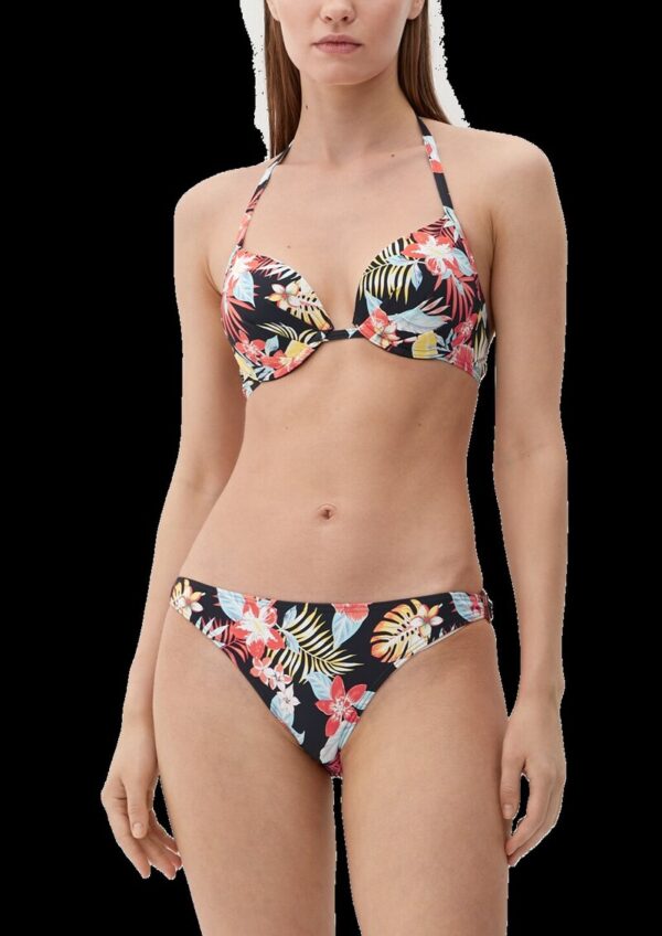 Push up-Bikinitop mit Blumenmuster