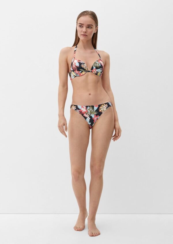 Push up-Bikinitop mit Blumenmuster