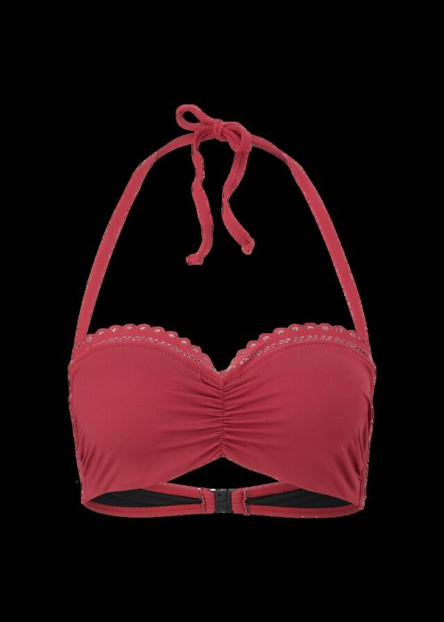Bikini-Top Bandeau mit Raffung