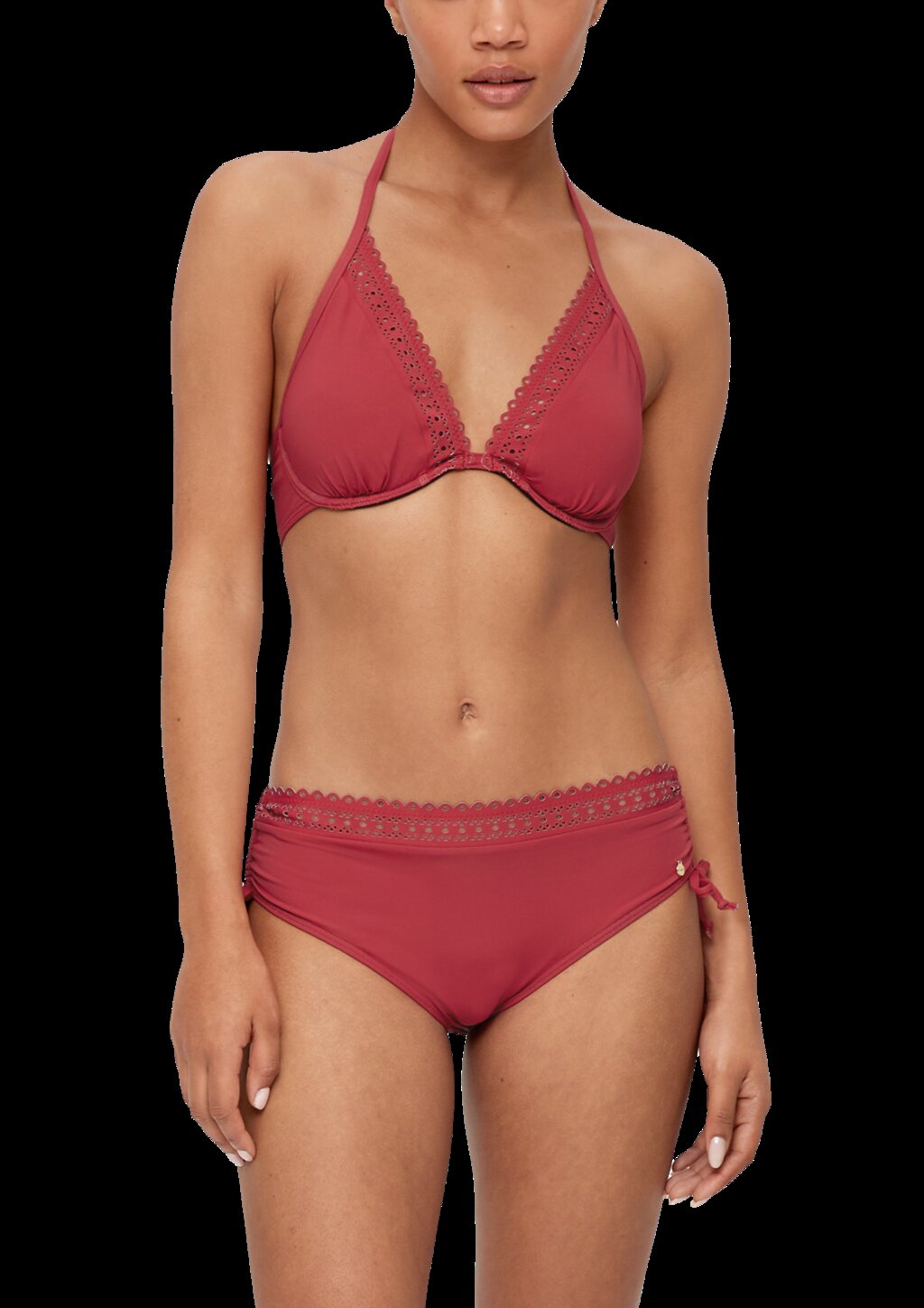 Bikinihose mit seitlicher Raffung