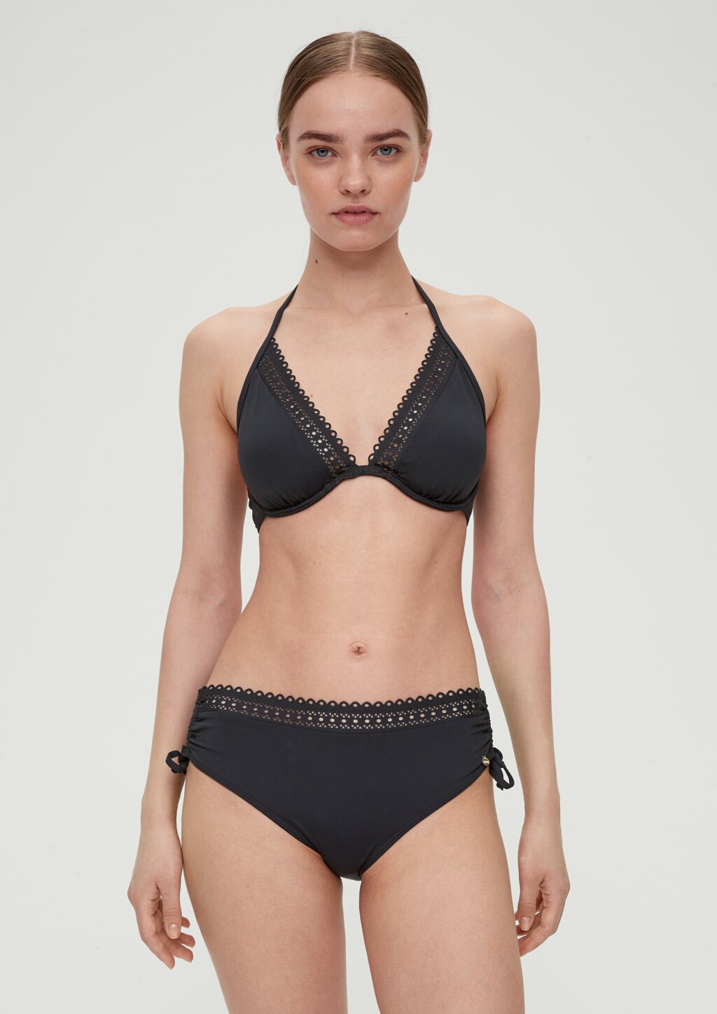 Neckholder Bikini Top mit Lochstickerei