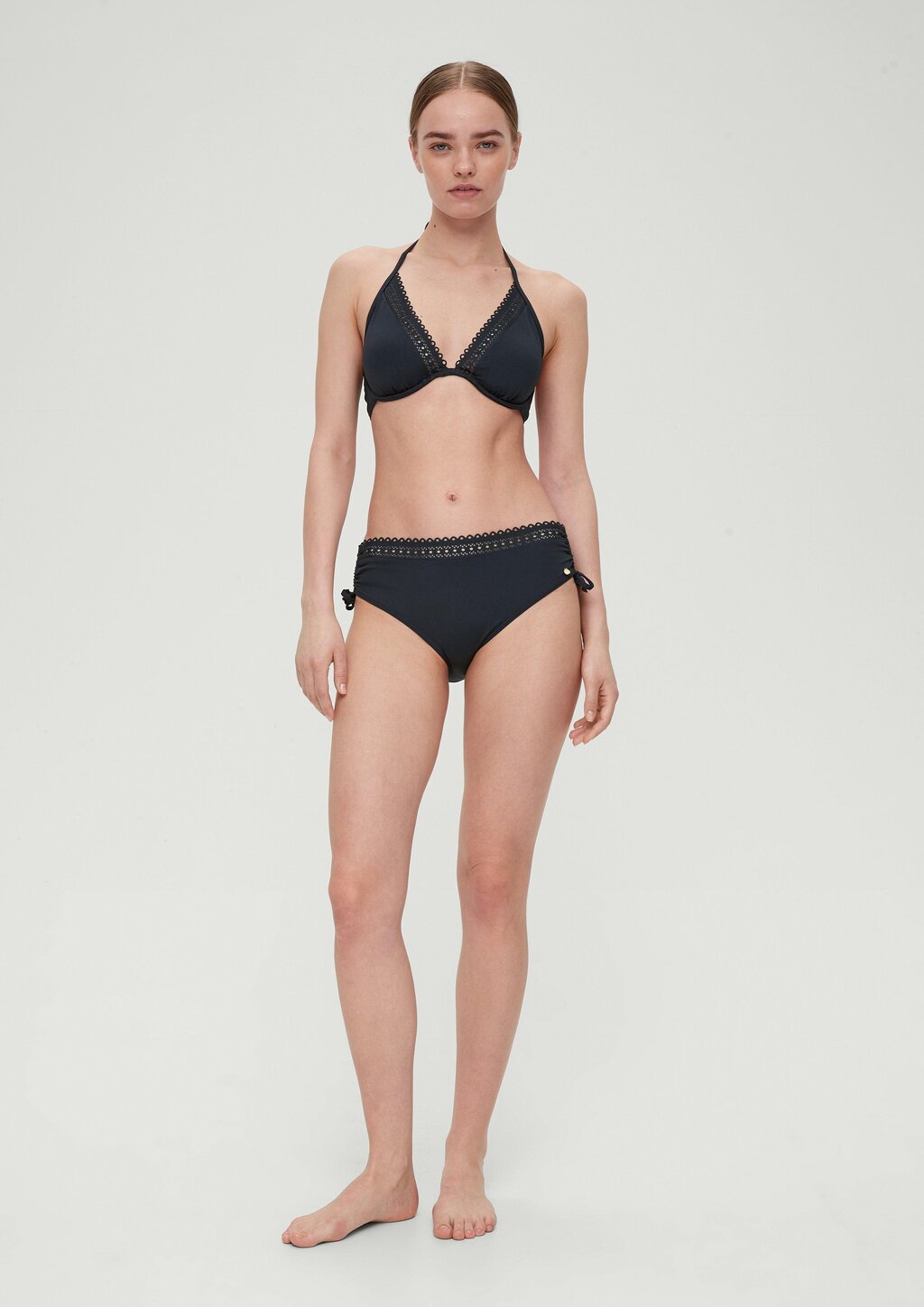 Neckholder Bikini Top mit Lochstickerei