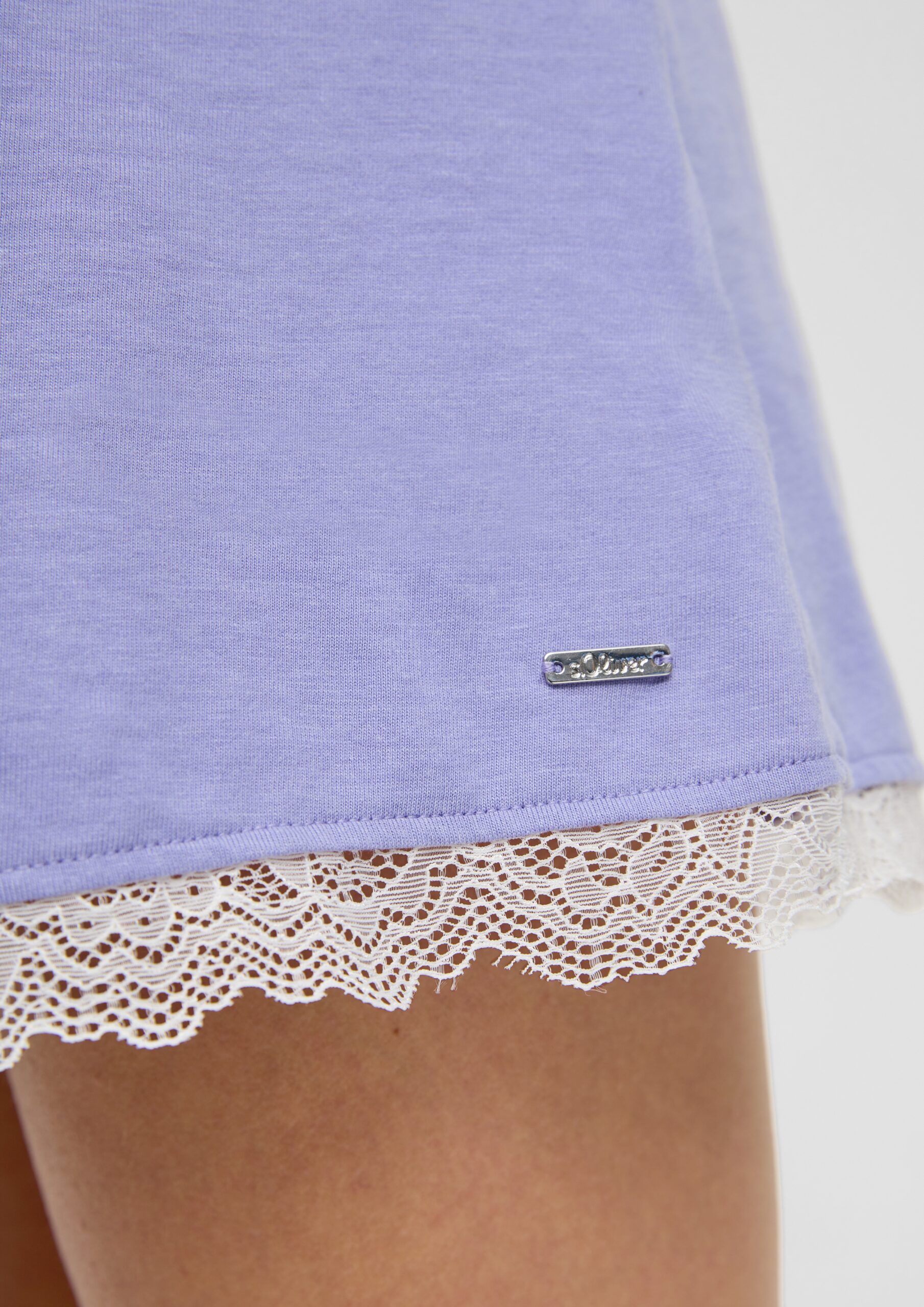 Nachthemd mit Spitzen-Detail