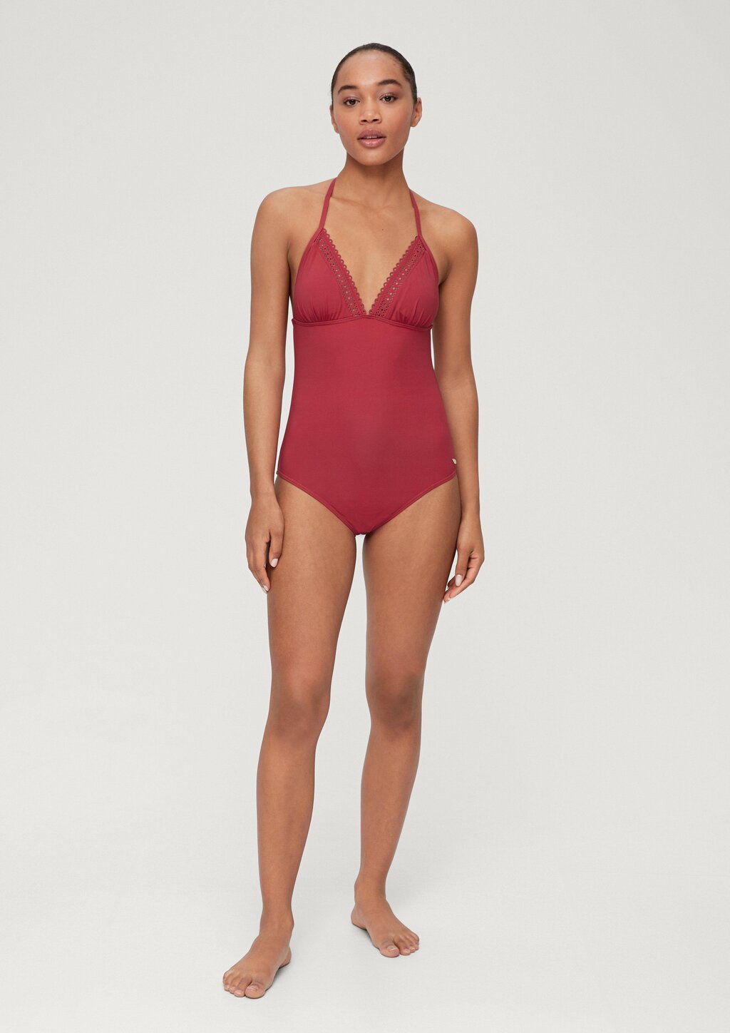 Badeanzug mit Lochstickerei