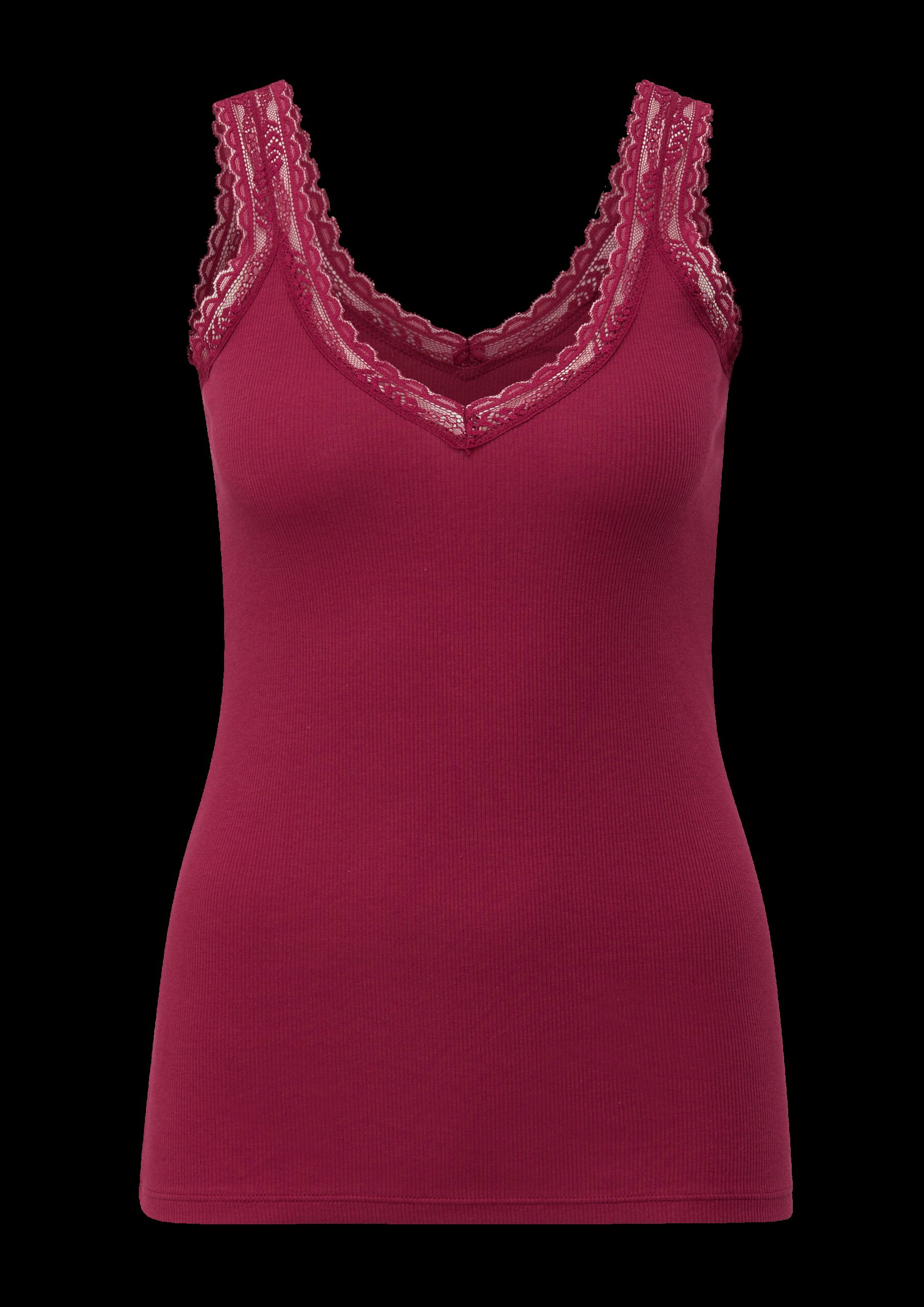 Schlaftop mit Spitzenträgern