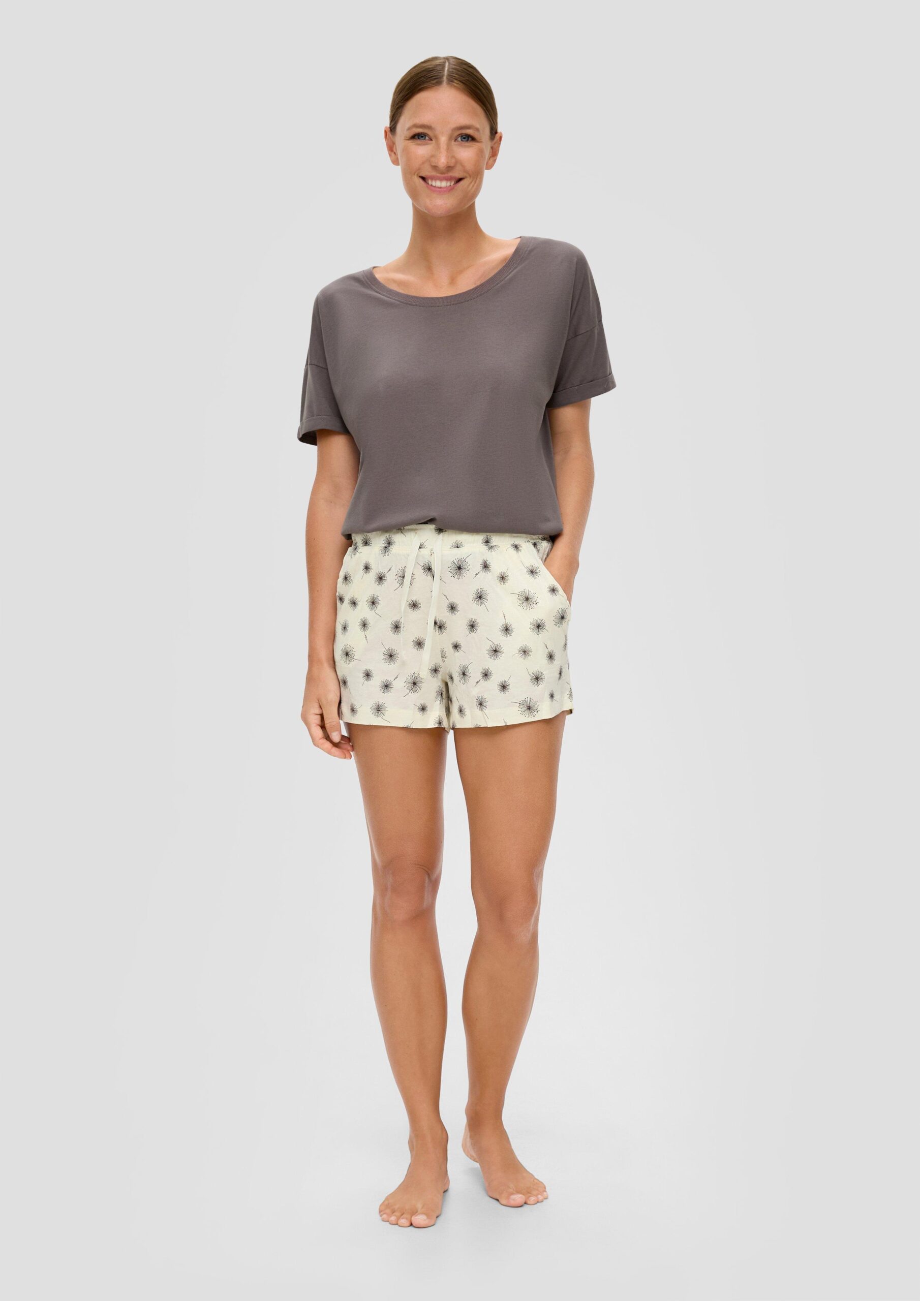All-over gemusterte Pyjama-Short