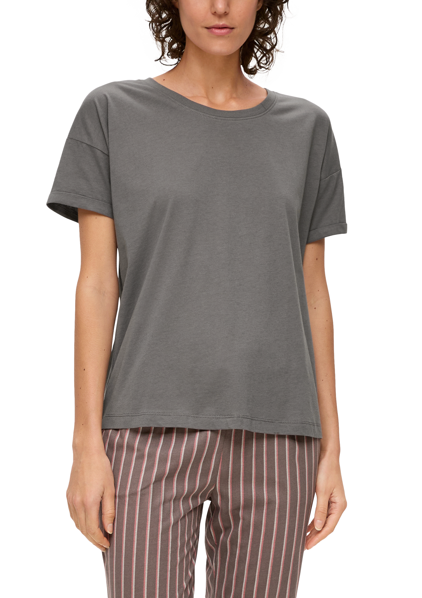 Pyjamashirt aus Viskose-Baumwollmix