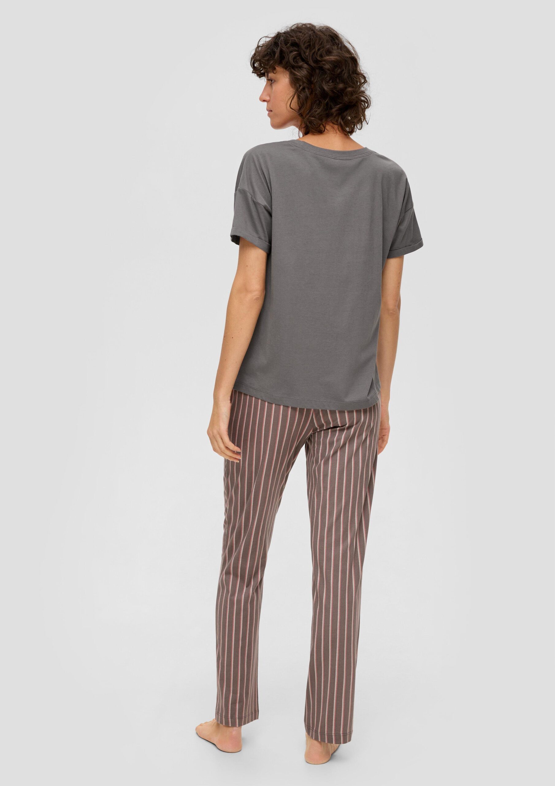 Pyjamashirt aus Viskose-Baumwollmix