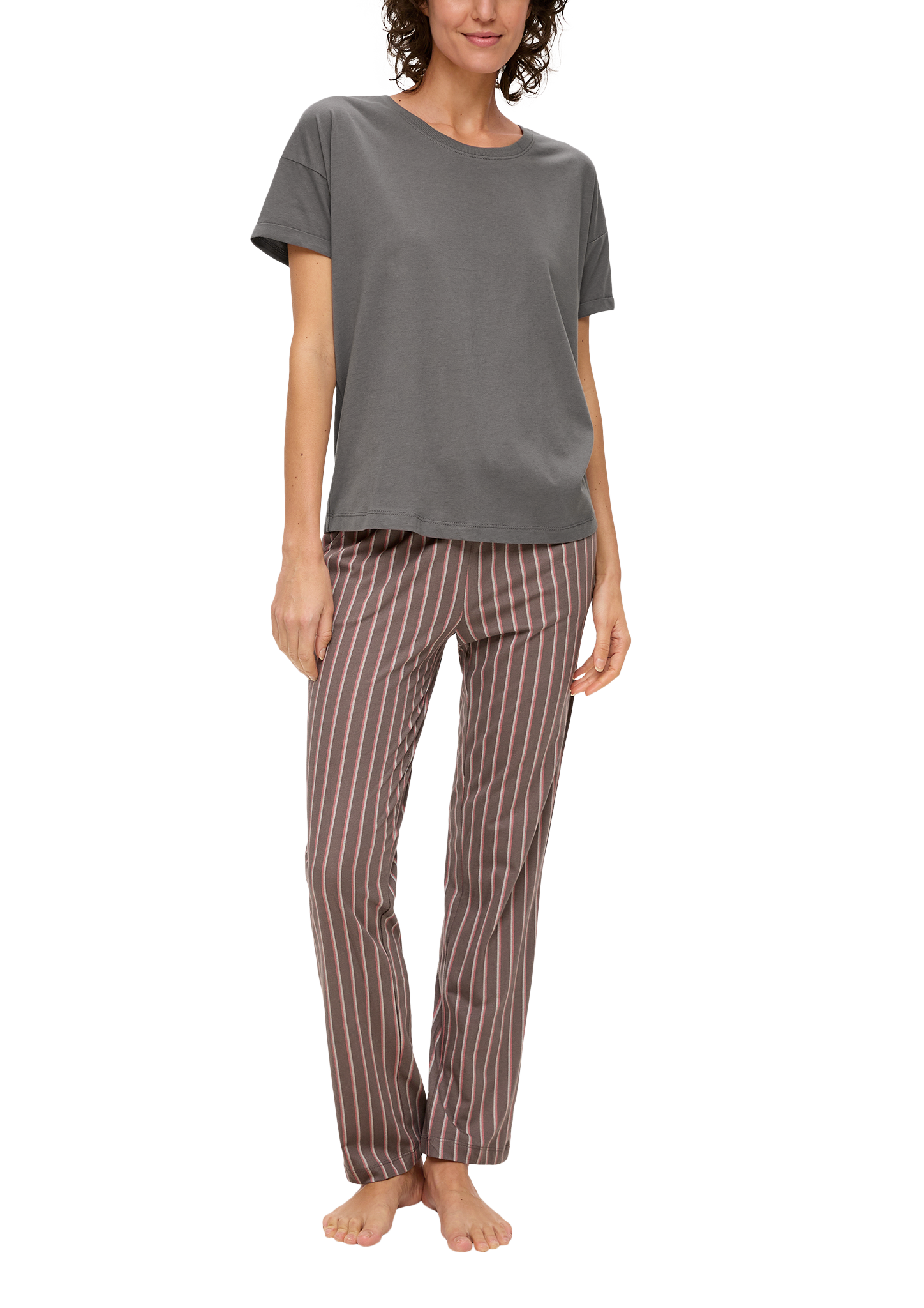 Pyjamashirt aus Viskose-Baumwollmix