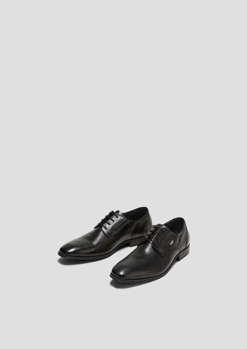 Echtleder-Schnürer mit Gummizug-Detail