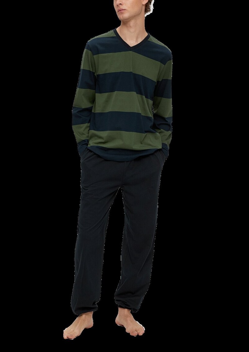 Langer Pyjama aus Baumwolle