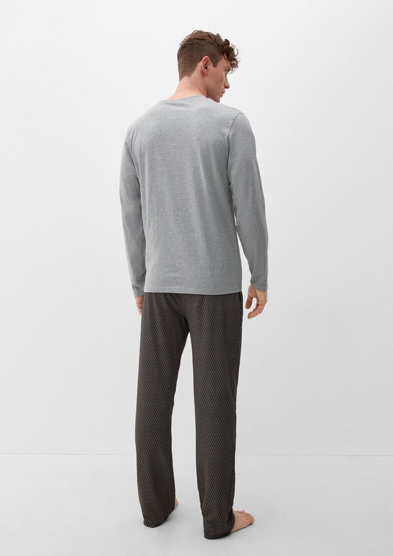 Pyjama-Shirt mit Schriftprint