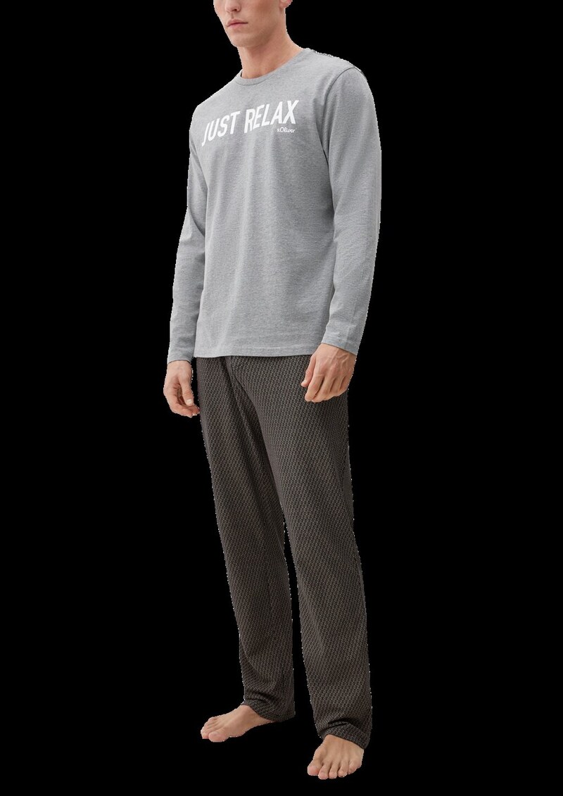 Pyjama-Shirt mit Schriftprint