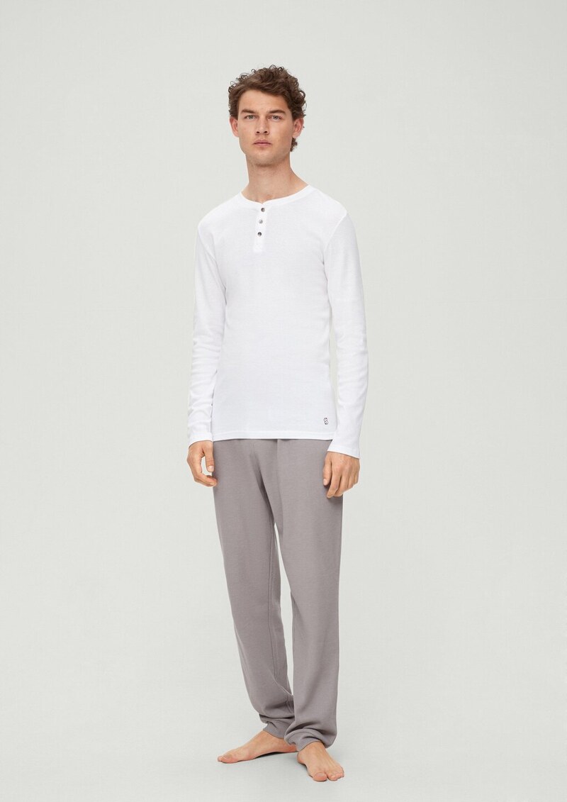 Pyjamahose mit Waffelpiqué-Struktur