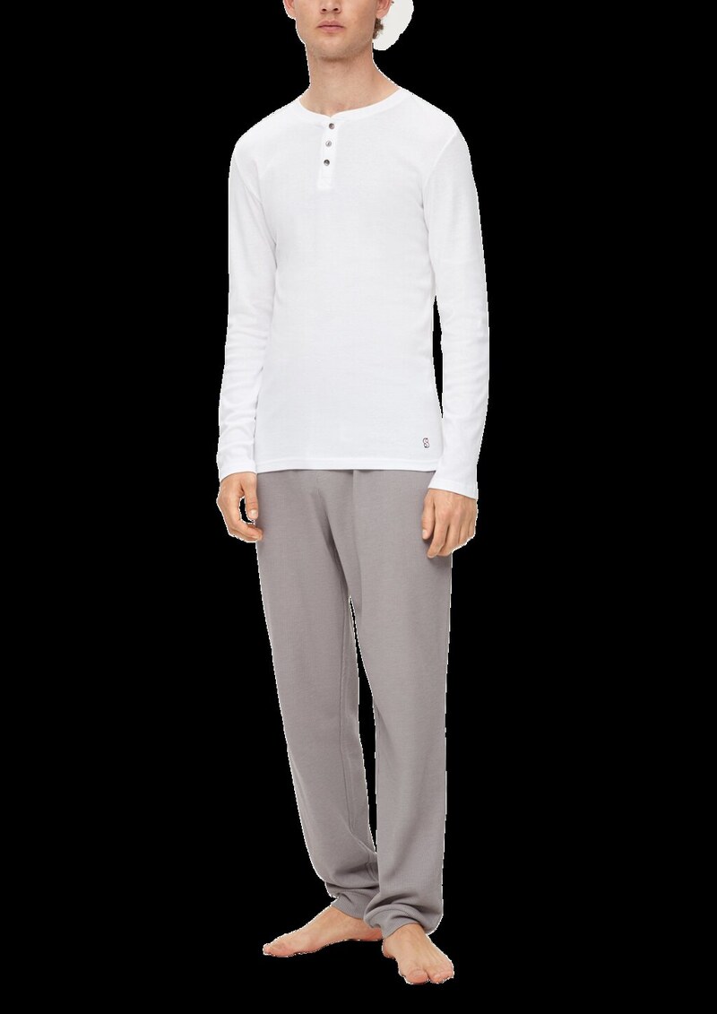 Pyjamahose mit Waffelpiqué-Struktur