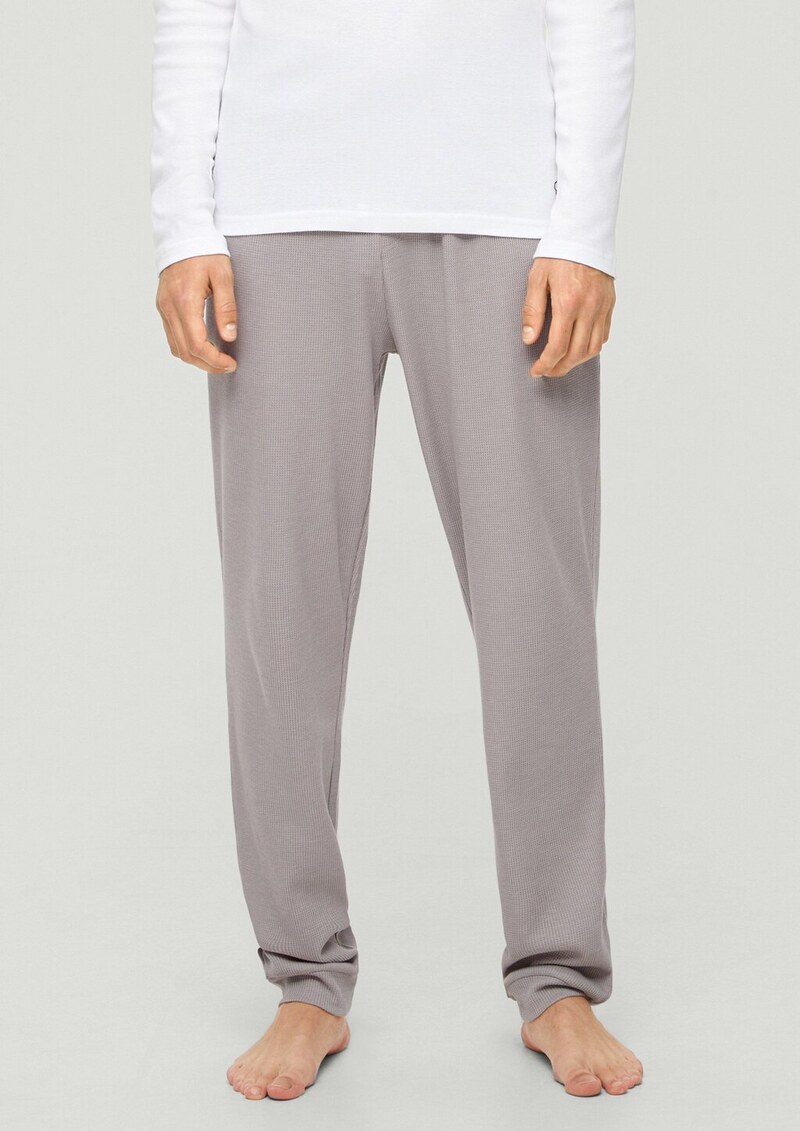 Pyjamahose mit Waffelpiqué-Struktur