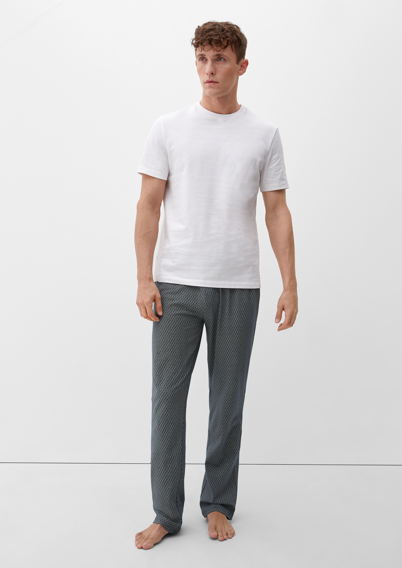 Lange Pyjamahose mit Allover-Print