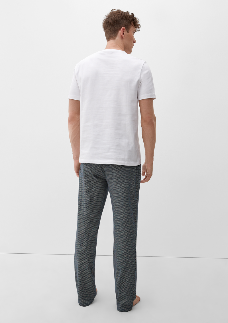 Lange Pyjamahose mit Allover-Print