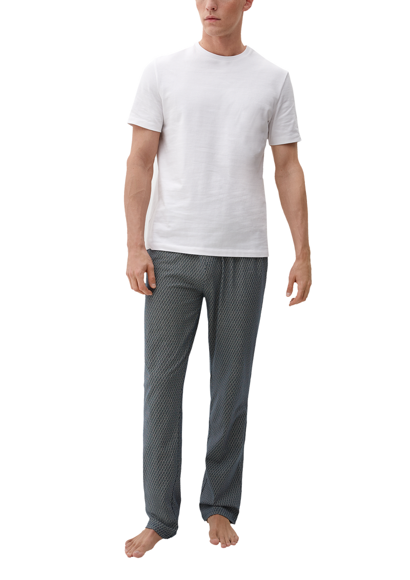 Lange Pyjamahose mit Allover-Print
