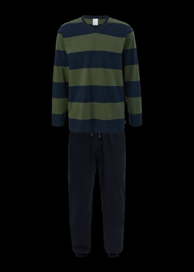 Langer Pyjama aus Baumwolle