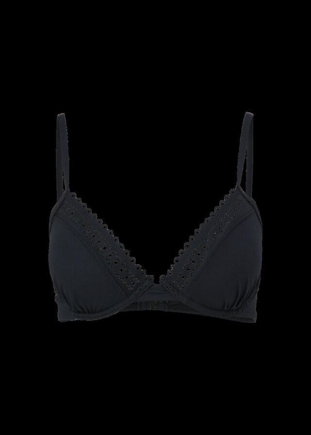 Bügel-Bikinitop mit Lochstickerei