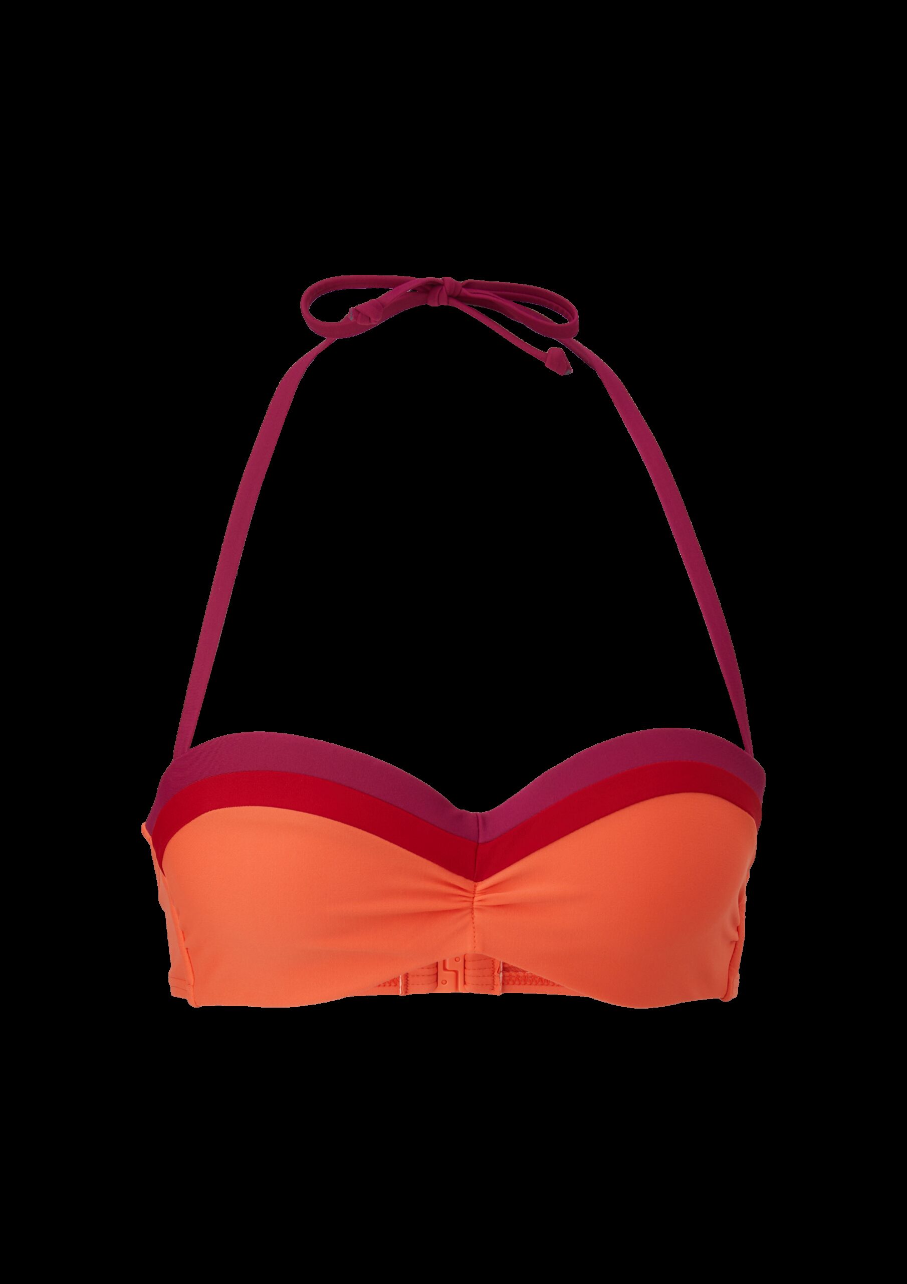 Neckholder-Bikini-Top in Colour-Blocking-Optik