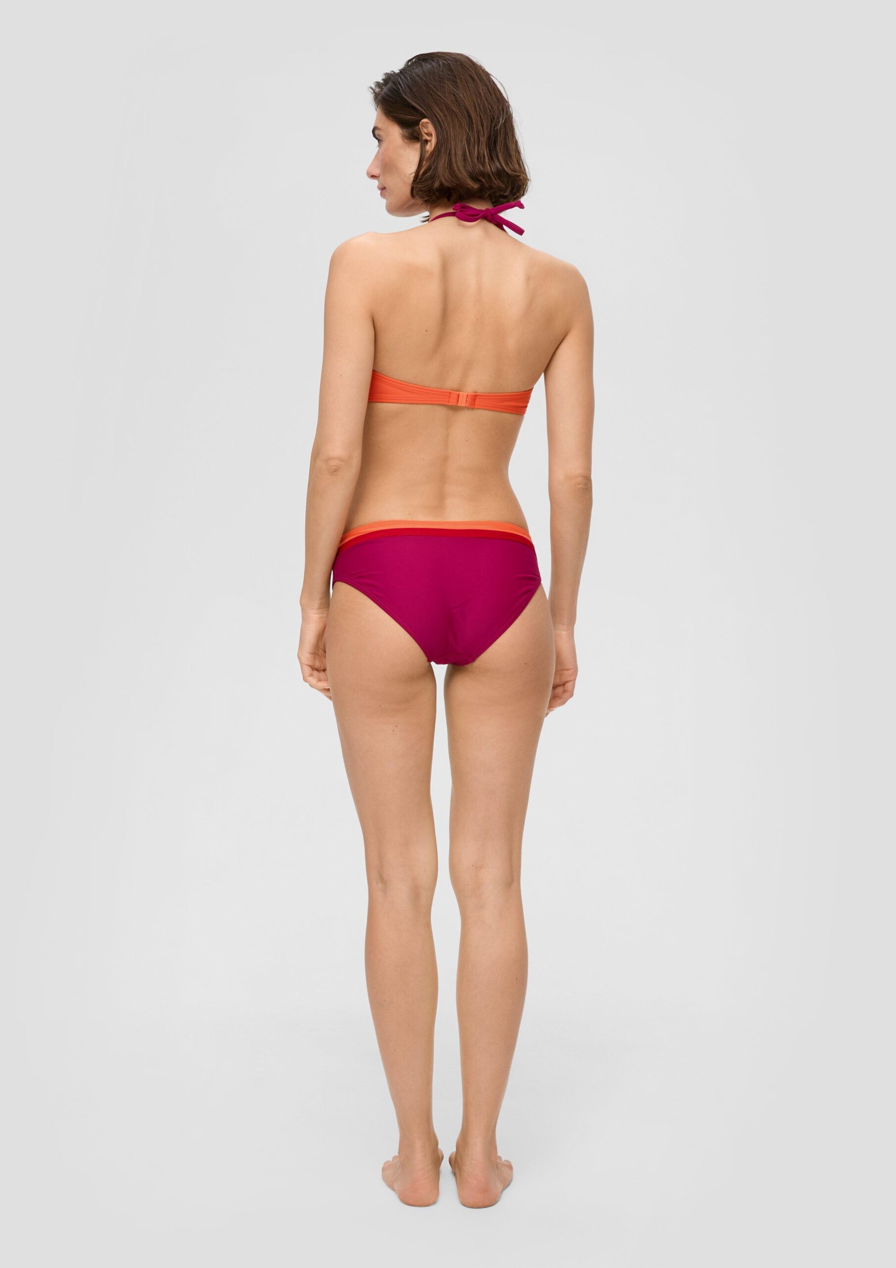 Neckholder-Bikini-Top in Colour-Blocking-Optik