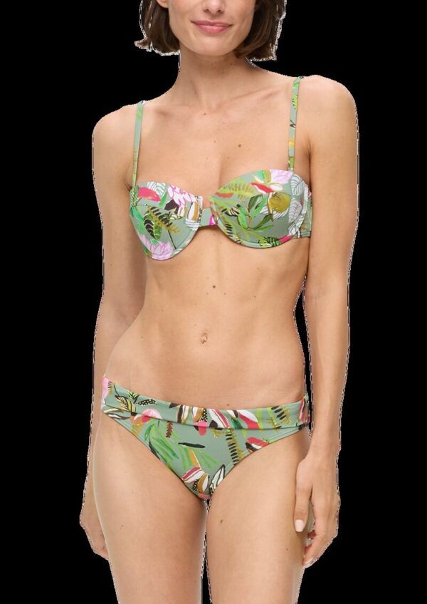 Bikini-Top mit Bügeln und Blumenmuster