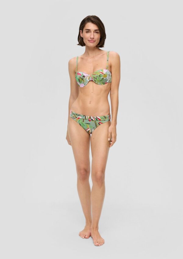 Bikini-Top mit Bügeln und Blumenmuster
