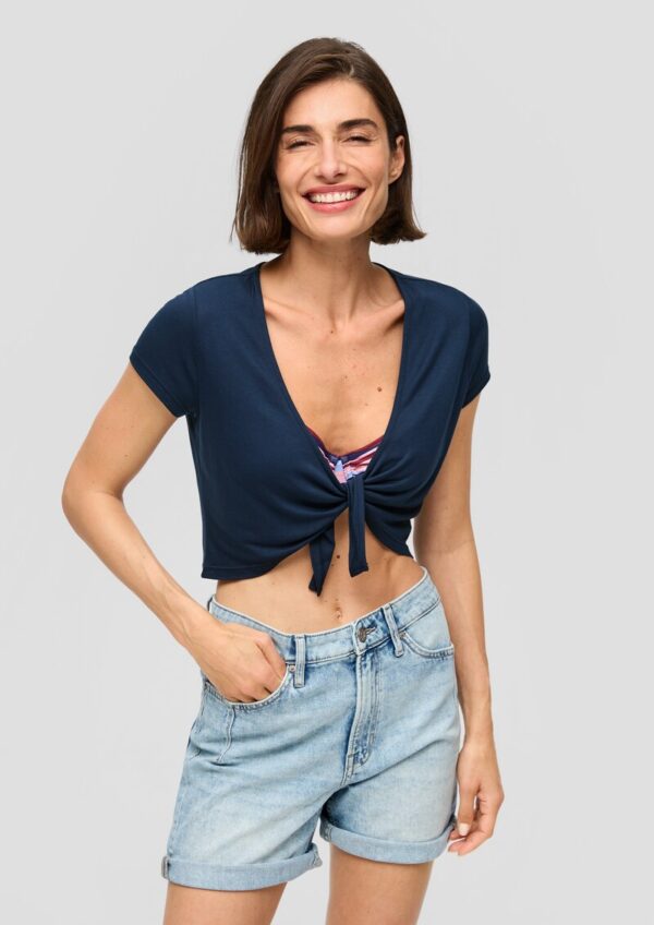 Kurzer Strandbolero aus Viskose