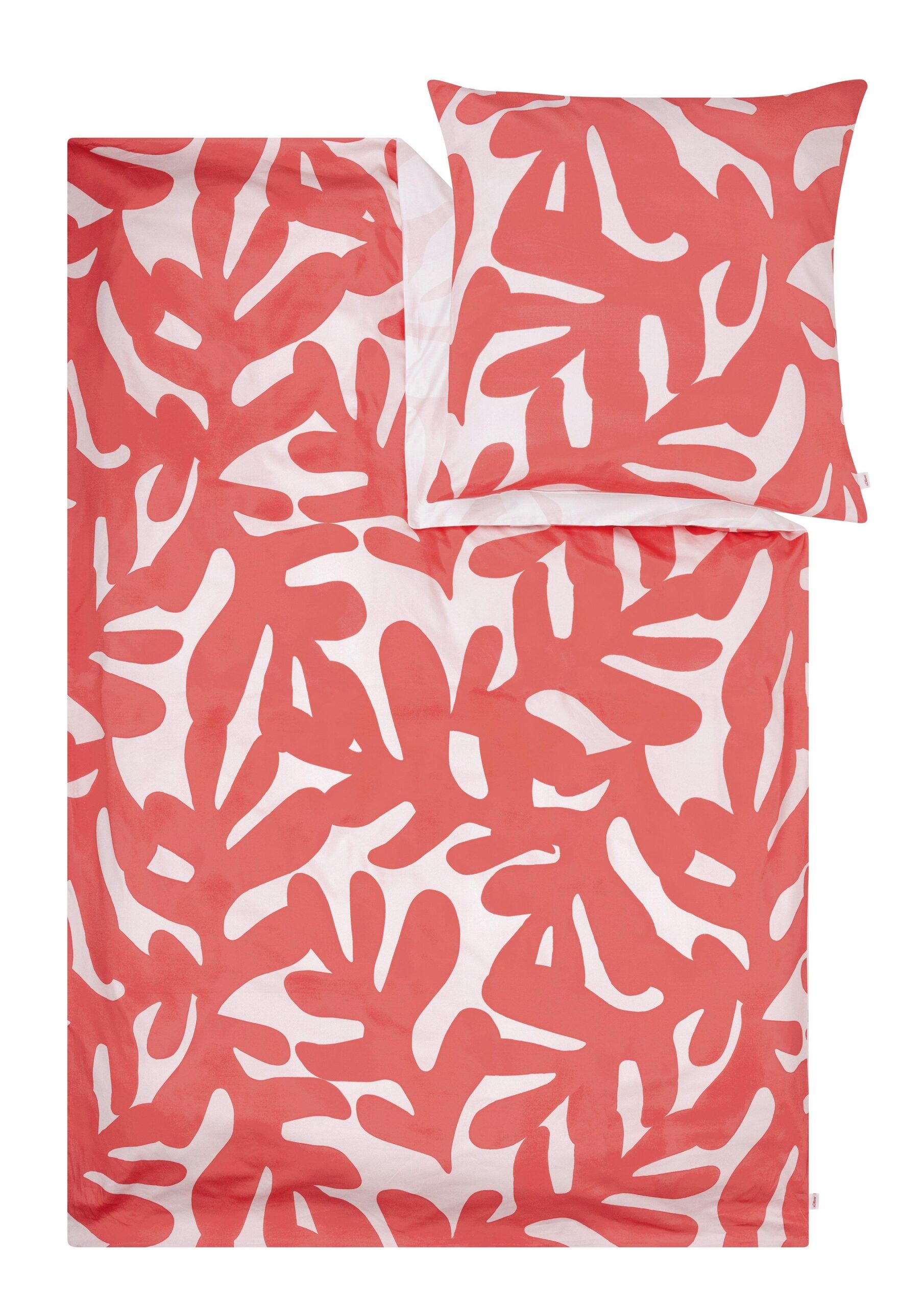 Gemusterte Satin-Bettwäsche im Set