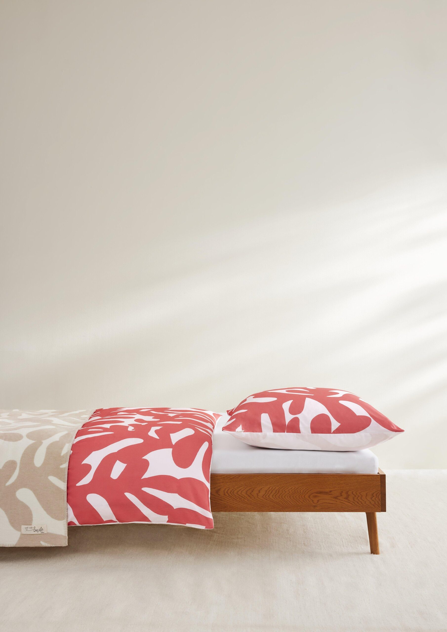 Gemusterte Satin-Bettwäsche im Set