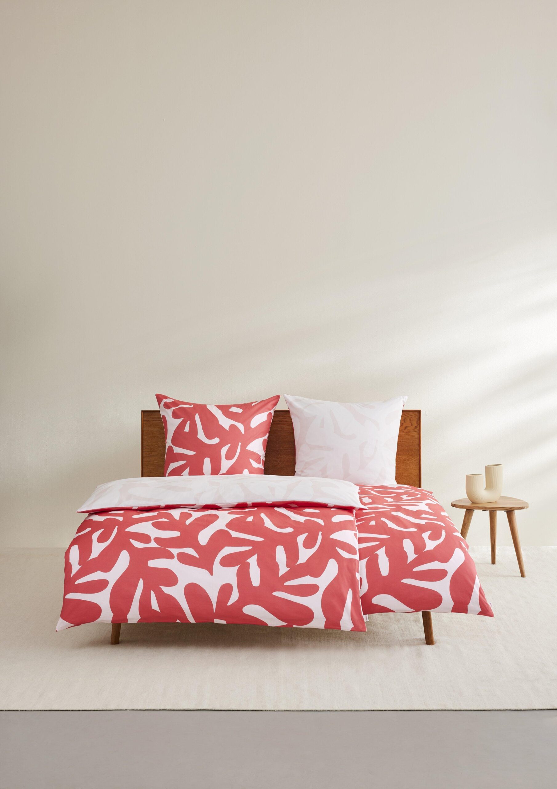 Gemusterte Satin-Bettwäsche im Set