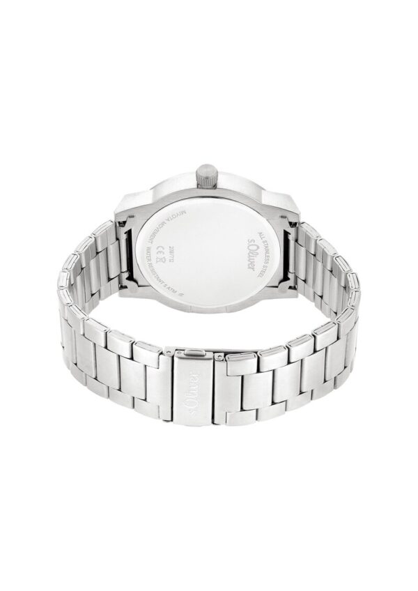 Silberne Armbanduhr mit Metallband