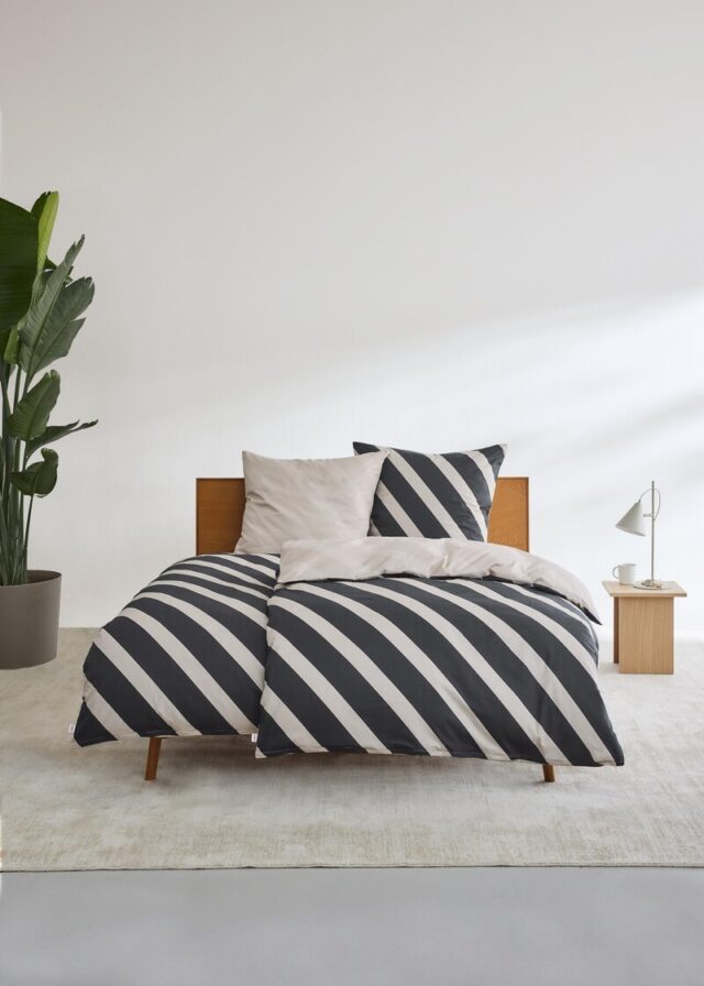 Bettwäsche-Set mit Streifen-Details