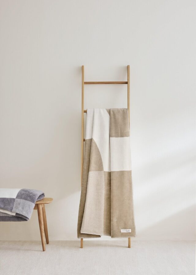 Kuschelige Decke aus Jacquard