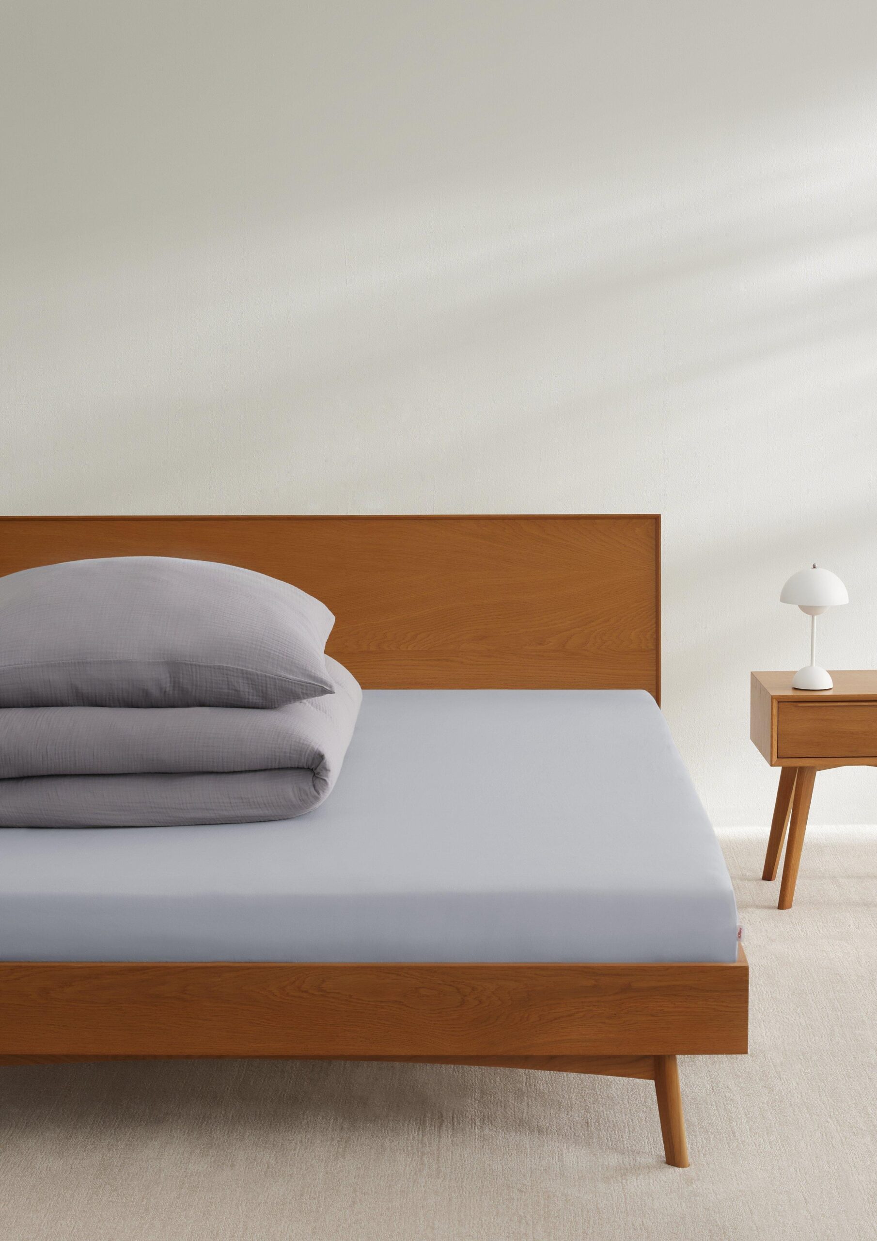 Unifarbenes Spannbettlaken aus reiner Baumwolle