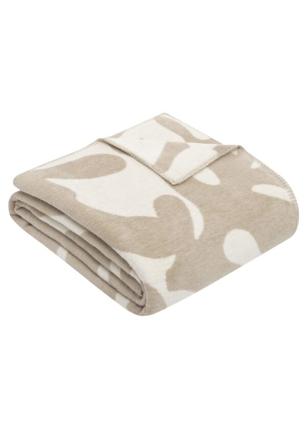 Weiche Jacquarddecke mit All-over-Print