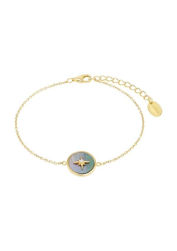 gelbvergoldete Silber-Armkette mit Stern-Motiv