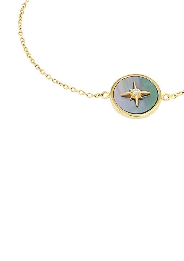 gelbvergoldete Silber-Armkette mit Stern-Motiv