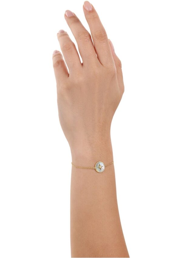 gelbvergoldete Silber-Armkette mit Stern-Motiv