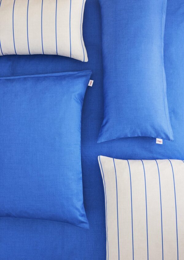 Bettwäsche-Set aus Baumwoll-Satin mit Streifenmuster