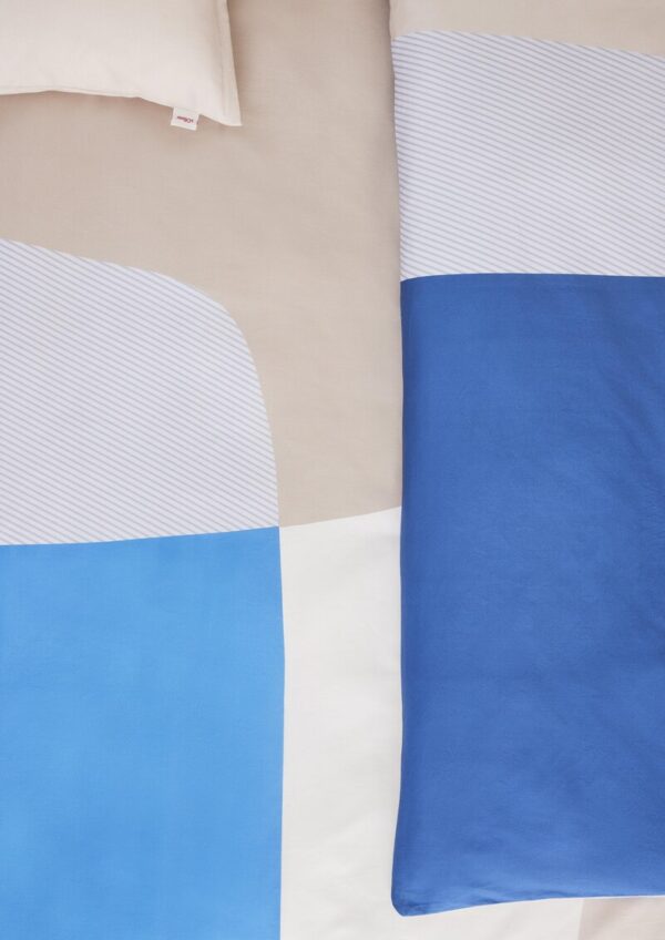 Satinbettwäsche im Set aus Baumwolle mit grafischem Muster