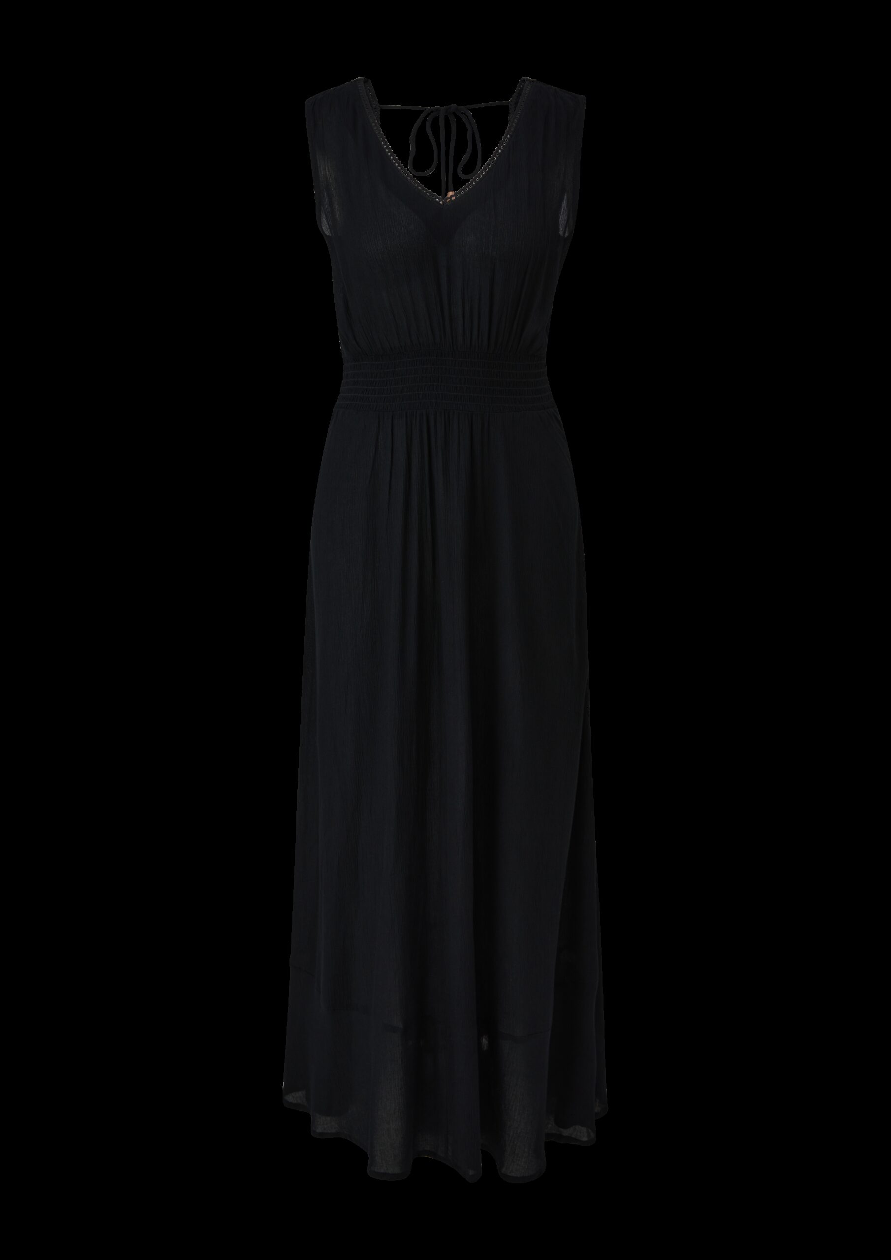 Langes Strandkleid aus Crêpe